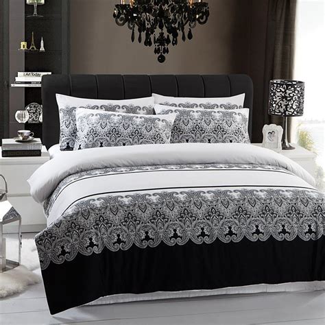 Black And White Duvet Cover Queen Home Furniture Design