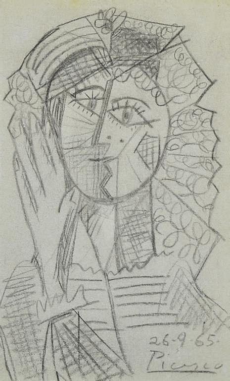 Pablo Picasso 1881 1973 Original Pencil Drawing