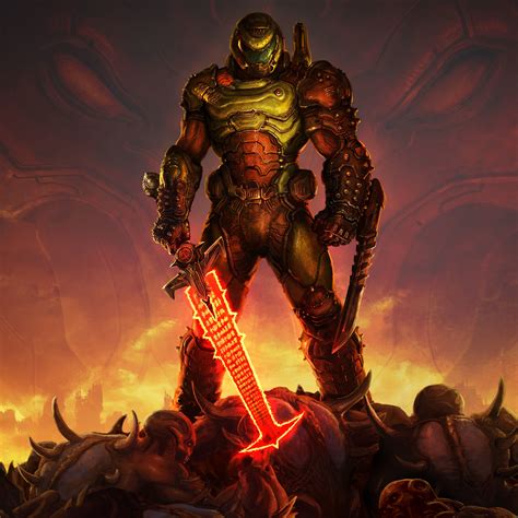 Doom Slayer Wallpaper 4k Doom Eternal Doomguy Pc Games