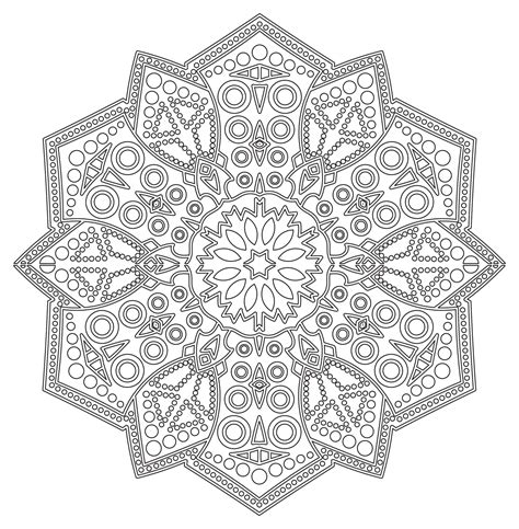 Incredible Mandala Very Difficult Mandalas For Adults