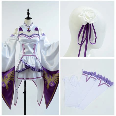 Re Zero Kara Hajimeru Isekai Seikatsu Emilia Cosplay Costume For Women