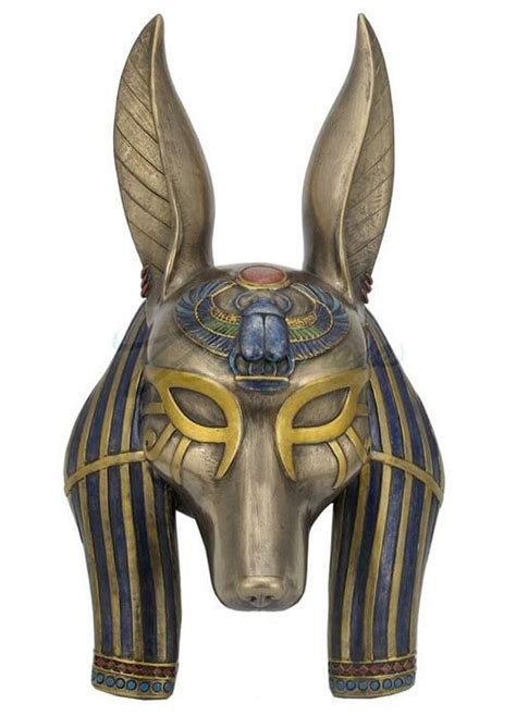Anubis Egyptian God Or Anpu God Mask Sculpture In Ancient Egyptian