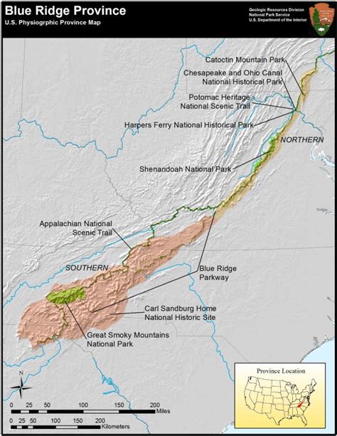 Blue Ridge Mountains Map