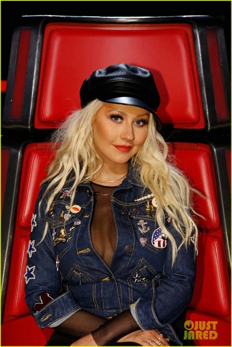 Christina Aguilera Rocks Purple Pierced Hair On The Voice Photo