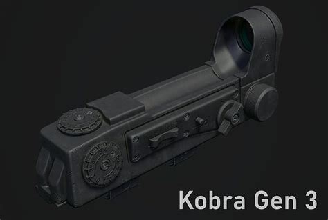 3d Model Kobra Gen 3 Red Dot Sight Pbr Vr Ar Low Poly Cgtrader