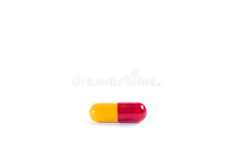 Red And Yellow Capsule Medicine Stock Photo Image Of Healthcare