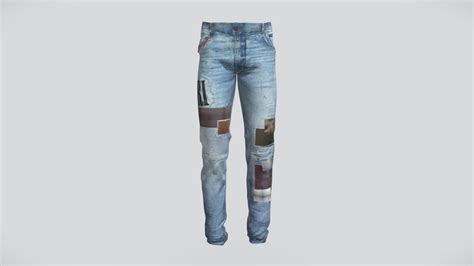 Amiri Skinny Patchwork Jeans 3d Model By Virtualrags 377c0bf