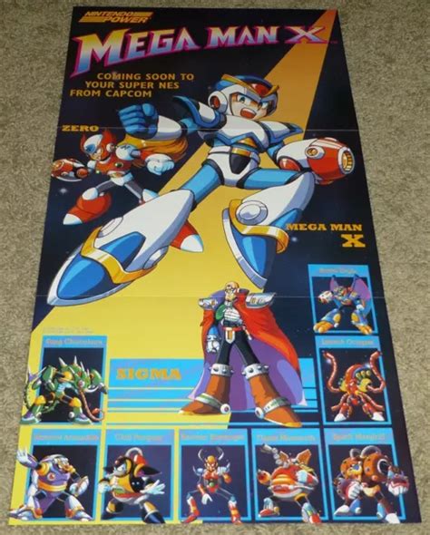 Mega Man X Poster Super Nintendo Snes Nintendo Power Megaman