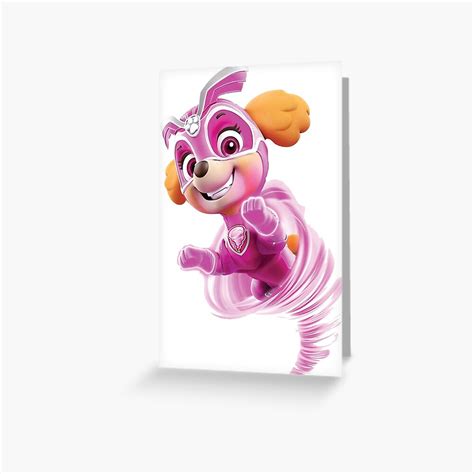 Skye Paw Patrol Mighty Pups Super Paws Greeting Card For Sale By