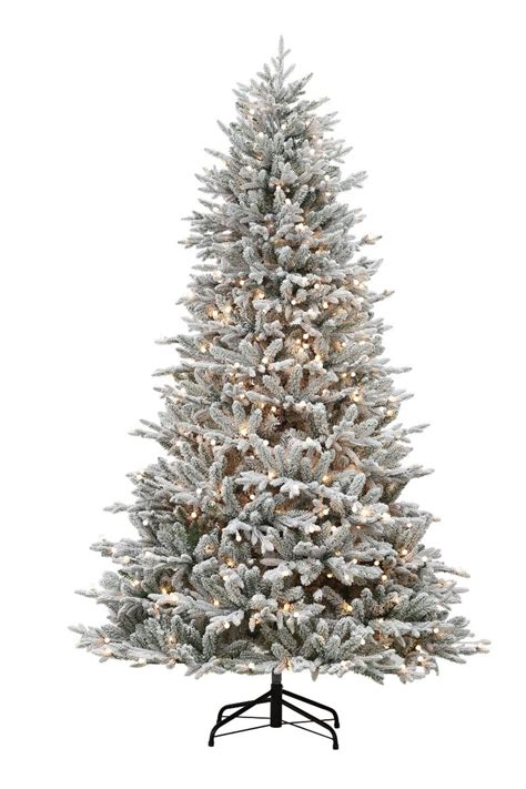 6ft Northern Fir Flocked Pre Lit Puleo Christmas Tree Tong Garden Centre