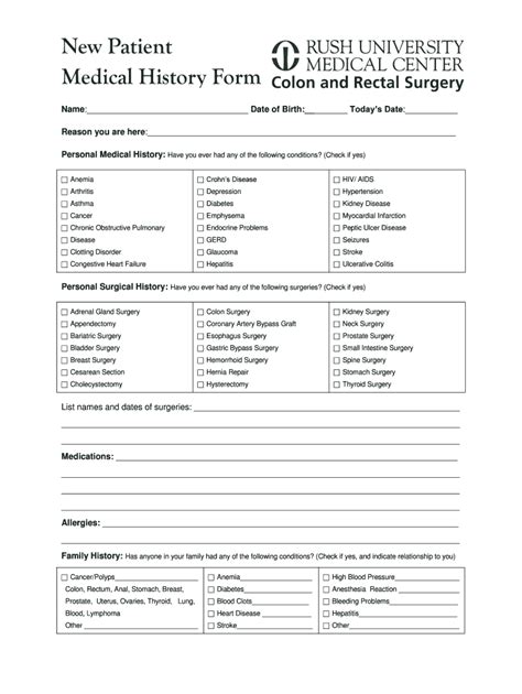 Patient History Form Fill Online Printable Fillable Blank Pdffiller