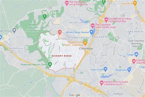 Hickory Ridge Columbia Nbhd Maryland Area Map And More