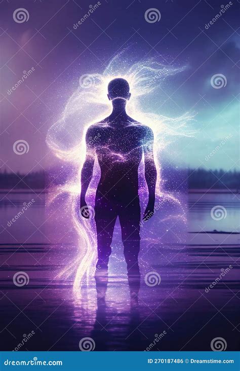 Silhouette Of Human Astral Human Body Concept Image For Near Death