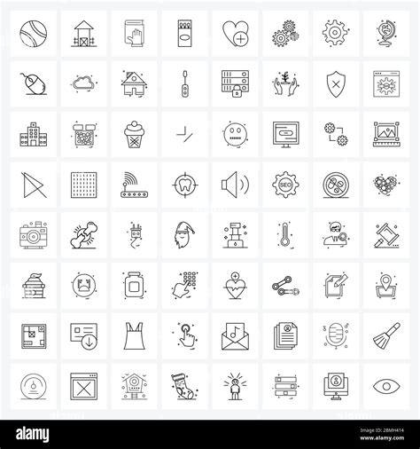 64 Universal Line Icon Pixel Perfect Symbols Of Love Heart