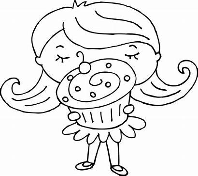 Coloring Cupcake Clip Clipart Sweetclipart
