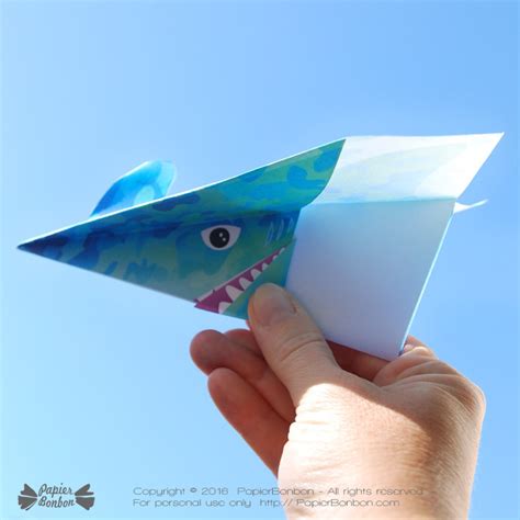 Shark Paper Planes Printable Papier Bonbon