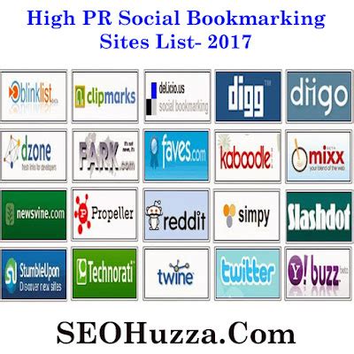 Top Do Follow Social Bookmarking Sites List SEO Huzza