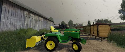 Mod John Deere 332 Lawn Tractor With Lawn Mower And Garden V20
