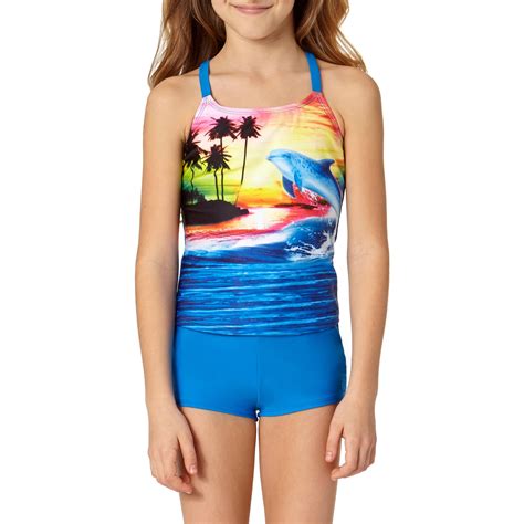 Girls Dolphin Dive Tankini Swimsuit