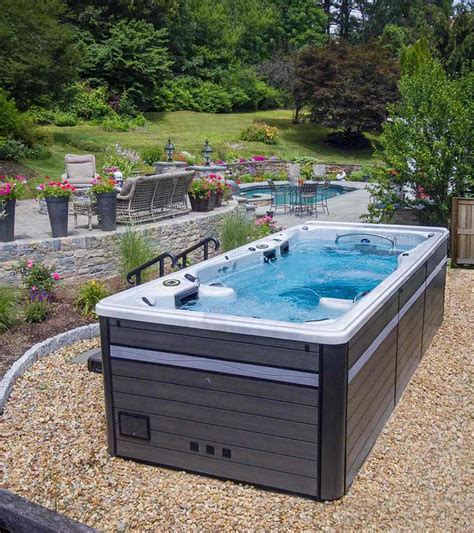 Backyard Ideas For Your Michael Phelps Swim Spa Hot Tub Swim Spa Swim Spa Swim Spa Landscaping