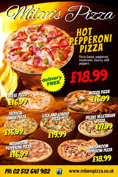 Copia De Milans Pizza Flyer Postermywall