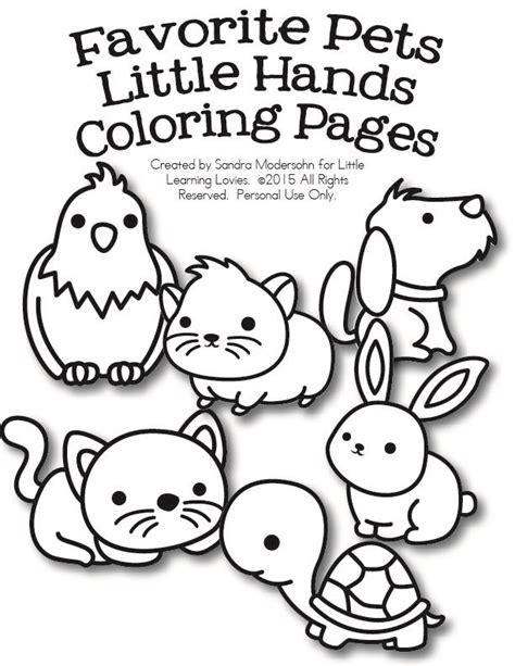 Here Is A Free Set Of Pet Coloring Pages Kids Love Coloring And