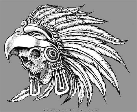 In My Sketchbook Aztec Tattoo Designs Aztec Tattoo Indian Skull Tattoos
