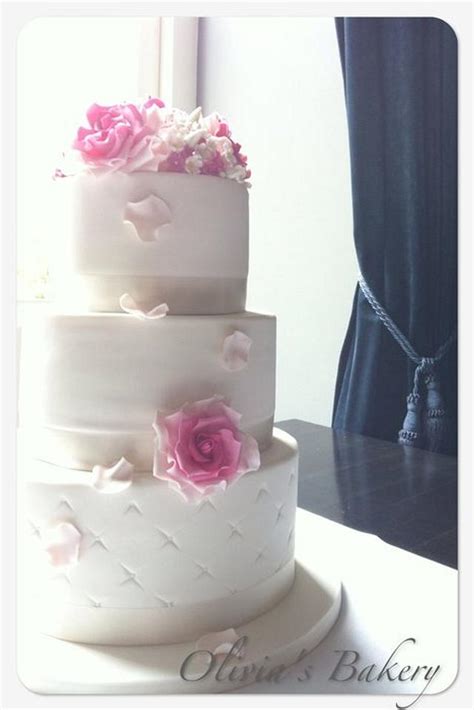 rose wedding cake decorated cake by olivia s bakery cakesdecor