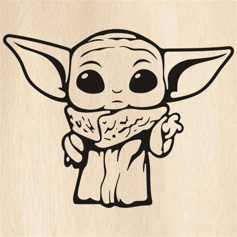 Baby Yoda Star Wars Svg Cute Baby Yoda Png Baby Yoda Vector File
