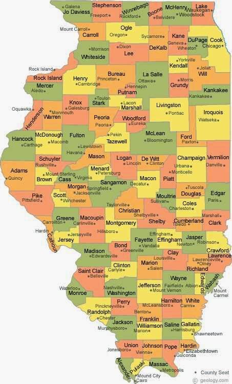 Illinois Counties Map Photos