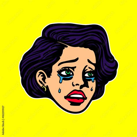 Sad Cartoon Face Crying