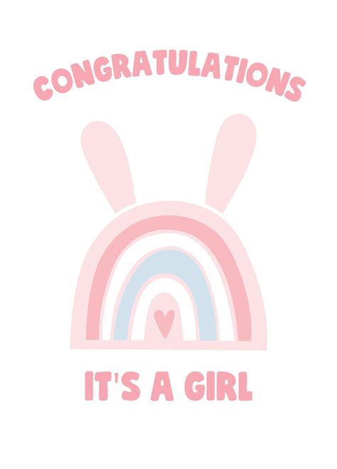 Congratulations It S A Girl Card Scribbler