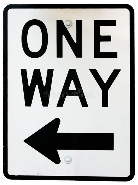 One Way Traffic Sign To The Left With Visible Scre Stock Illustration