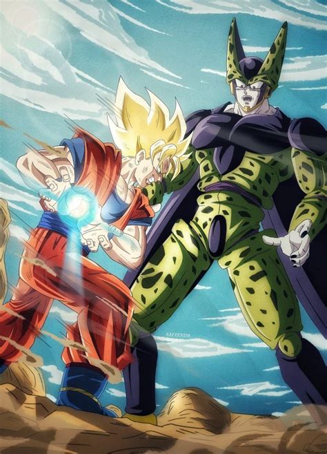 Goku Ssj 1 Vs Cell Anime Son Goku Anime Brasil