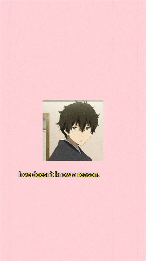 Hyouka Anime Quotes Cool Wallpaper Caricature Homescreen Aesthetic