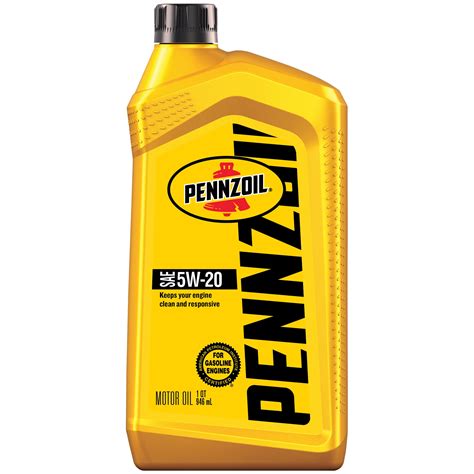 Pennzoil 5w 20 Conventional Motor Oil 1 Quart
