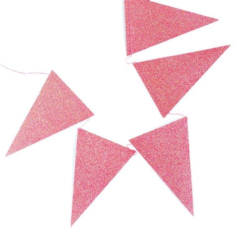 Pink Glitter Banner In 2021 Glitter Banner Pennant Banners Pink Glitter