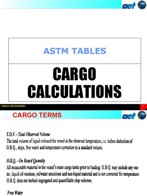Cargo Calculation Pdf Barrel Unit Volume