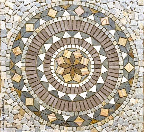 Beautiful Circle Mosaic Tile Pattern For Entrance Hall Or Hallway