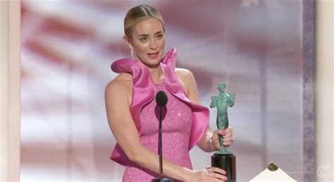 Emily Blunt Won Her First Sag Award For A Quiet Place And Husband
