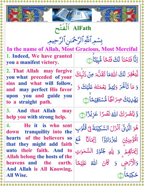 Islamicfinder brings al quran to you making the holy quran recitation a whole lot easier. Read Surah Al Fath With English Translation - Quran o Sunnat