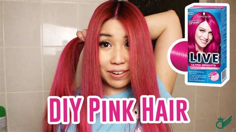 Dying My Hair Pink With Schwarzkopf Live Ultra Brights Shocking Pink 💋 Youtube