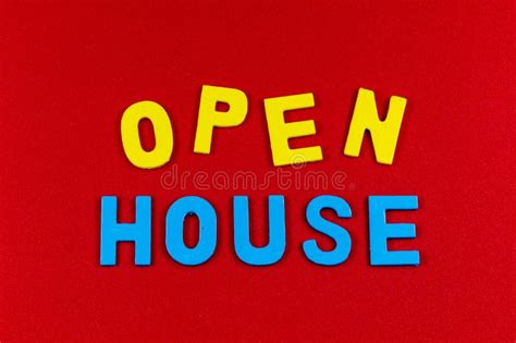 Open House Home Real Estate Property Sale Business Grand Opening Stock