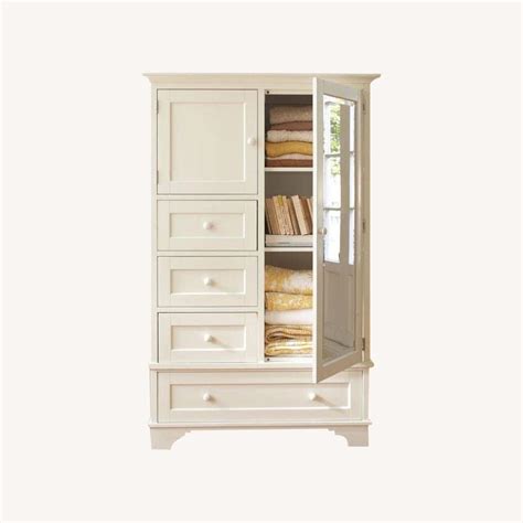 Pottery Barn Cynthia Armoire In White Aptdeco