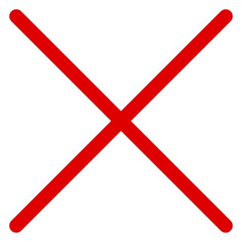 Icono De X Roja Símbolo Png