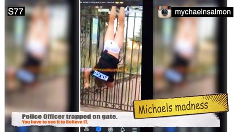 A Police Officer Was Caught On Camera Hanging From Gate Youtube