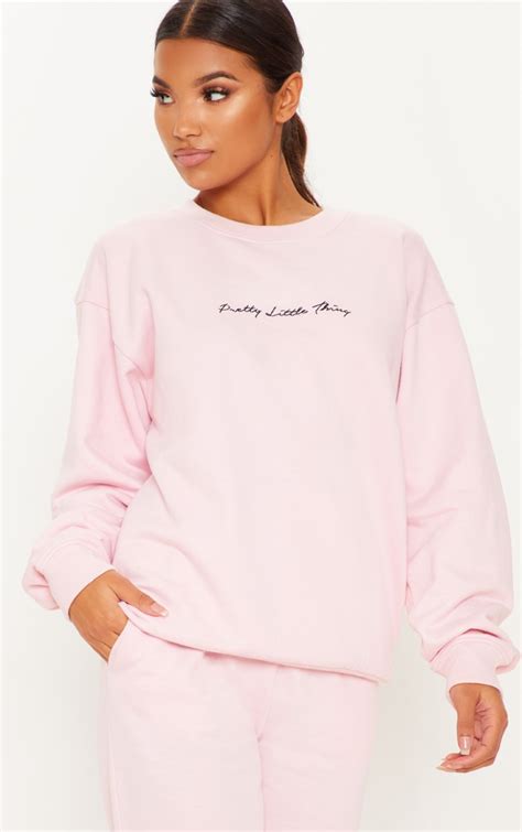 Plt Baby Pink Oversized Sweatshirt Prettylittlething Ire