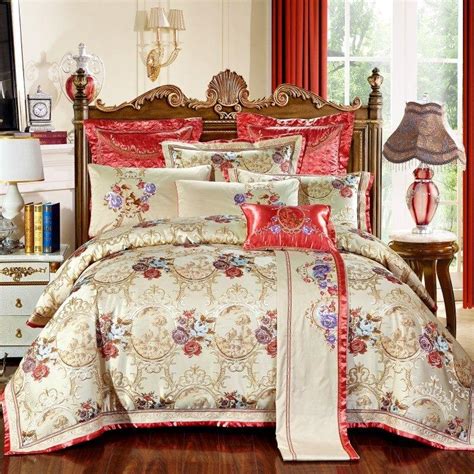 Luxury Bedding Sets Wedding Royal Cotton Stain Jacquard Bed Spread King Queen Size Lusy Store