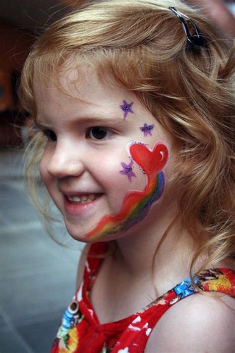 Face Painting Children Using Hearts Face Painting Face Painting