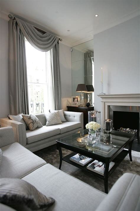 Elegant Soft Grey London Living Room I Designed Love The Swags Used To